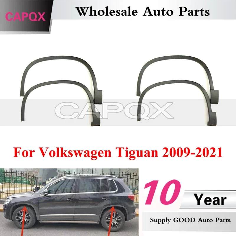

CAPQX 4pcs Car Wheel Brow For Volkswagen Tiguan 2009-2021 Wheel Arch Tire Upper Trim Strip