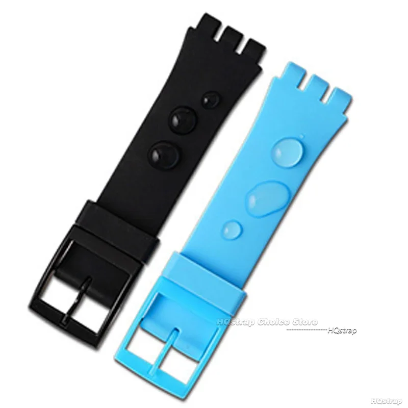Pulseira de silicone macio para swatch 16mm 17mm 19mm 20mm pulseira de relógio colorida masculino feminino substituição relógios acessórios