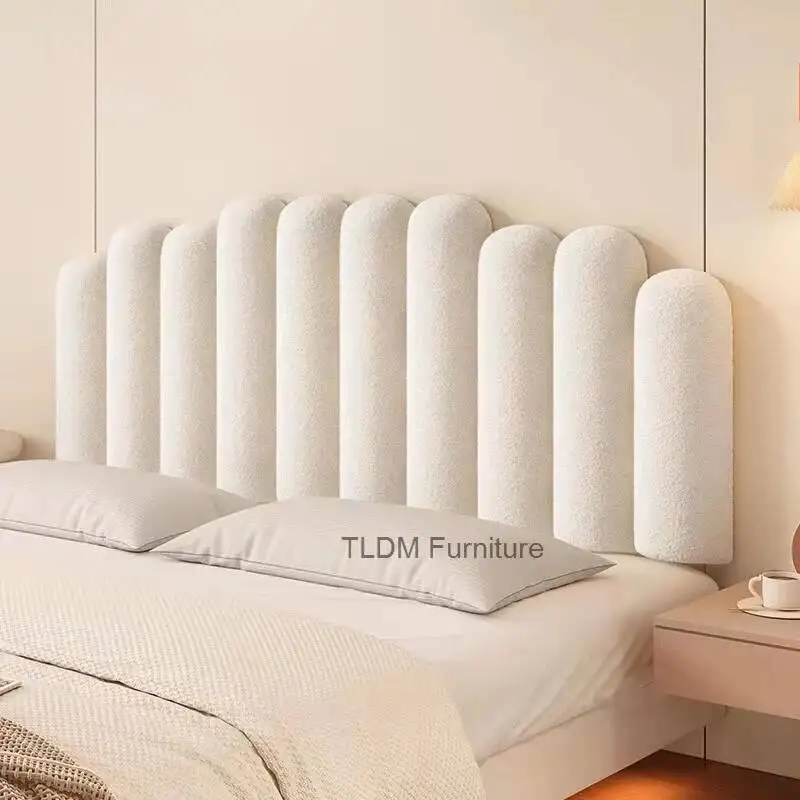 Pillow Modern Double Bed Headboards Tatami Anti-collision Light Luxury Lambswool Soft Cushion Bed Head Waist Protection Backrest
