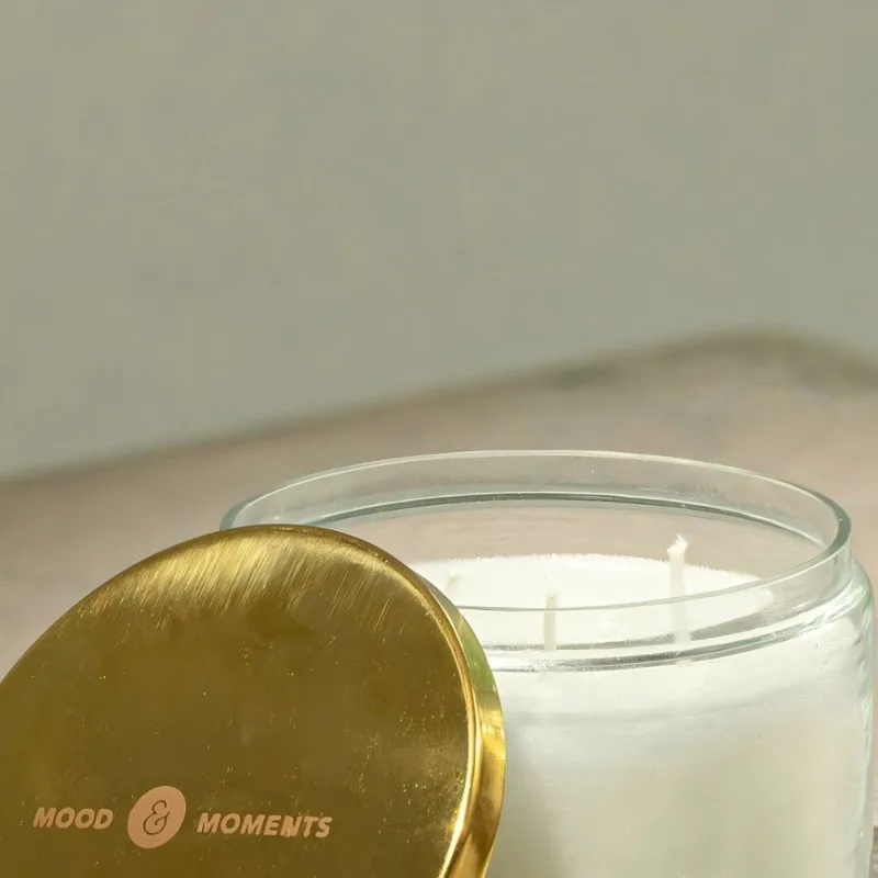 شمعة شمع جرة زجاجية من خشب الماهوجني مع 3 فتائل شمعة عطرية معطرة لديكور المنزل هدية لها