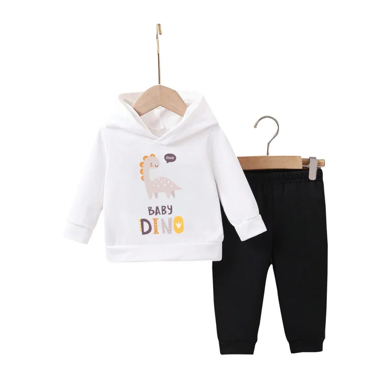 IURNXB Baby Kids 2pc Children Clothes Set Cute Dinosaur Clothes Set Hoodie Top Pants Outfits Sweatsuits 1-6Y