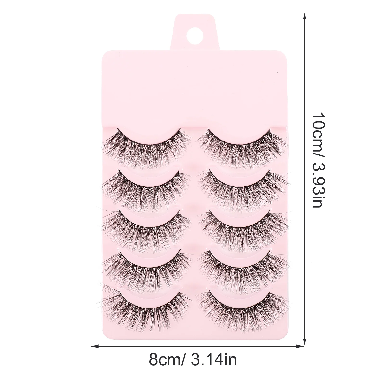 5 Paar natürliche handgemachte falsche Wimpern, dickes langes Make-up-Zubehör für Frauen, bequeme Party, Alltag, falsche Wimpern