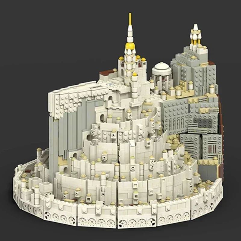 Briques de construction MOC Modular City Technology, The White City, Modular décennie ks, Rings Movie, Street View Model, Gift, Christmas Toys, DIY Sets Assembly