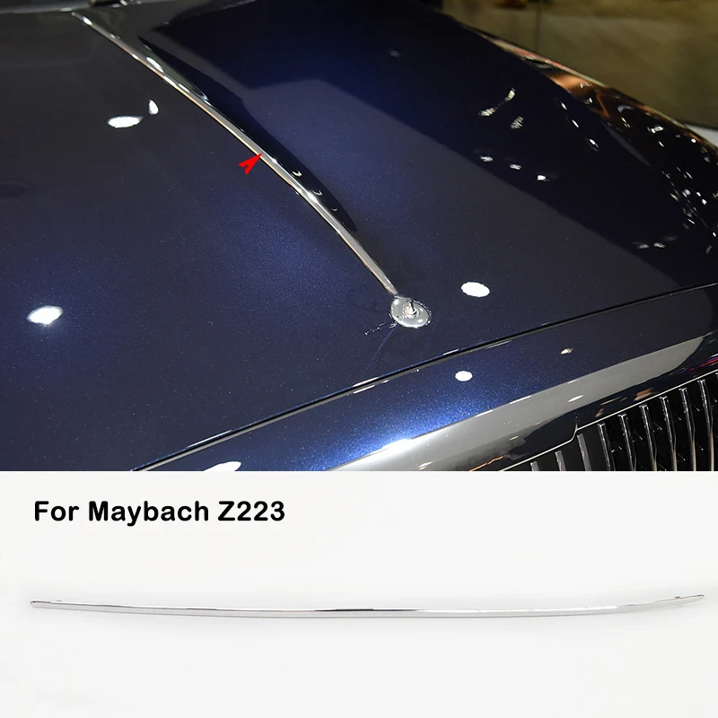 For Maybach S Class W223 Z223 S480 S580 S680 A2237504300 Engine Hood Chrome Trim Molding Chromium Styling