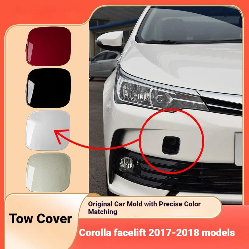 For 17-18 facelift Corolla front bumper trailer cover front bar tow hook tow rope cover tractor cover small cover plate