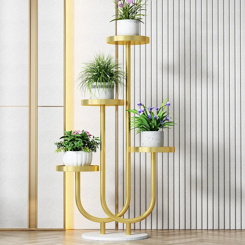 Nordic living room flower stand simple floor type light luxury multi-layer shelf indoor and outdoor balcony flower