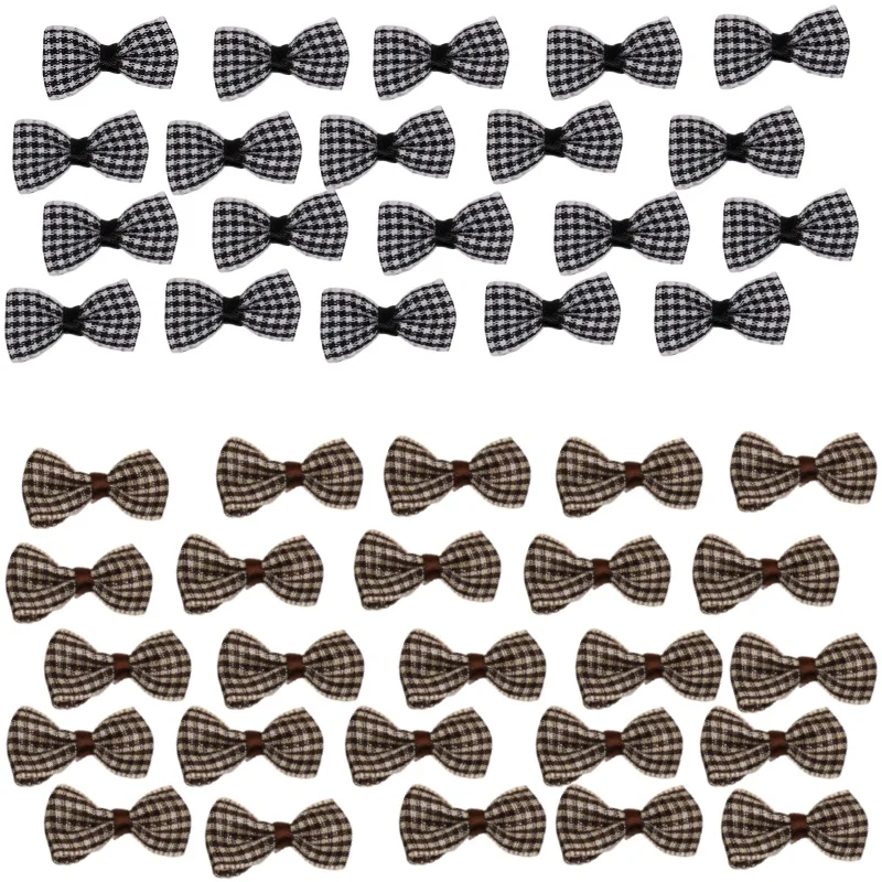 Black and white check bow small webbing bag waist knot Handmade DIY hair accessories, clothes, underwear, hats, socks accessorie