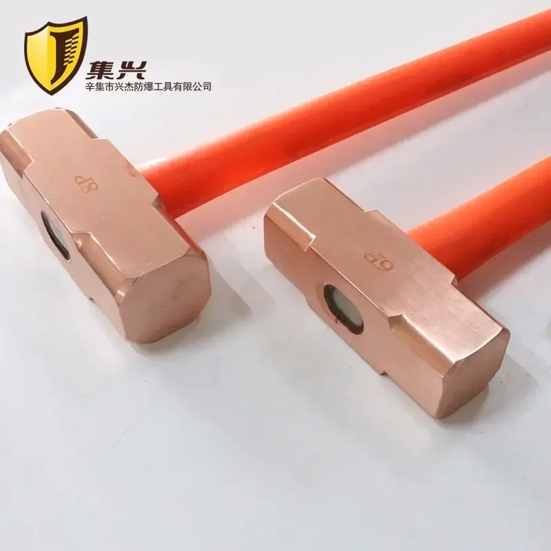 Red copper octagonal hammer with plastic handle Red copper hammer Red copper hammer Hand hammer Copper hammer 1p-10p