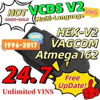 2024 más nuevo VCDS 24,7 VAG herramienta de escáner Cable OBD2 diagnóstico multilingüe HEX V2 Wesheu VCDS VAG COM para Audi SKODA VW Car