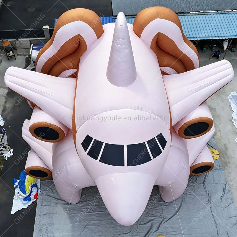 Giant Inflatable Cartoon Airplane Tunnel, Entrance & Photo Background Advertising Props for Theme Party Events