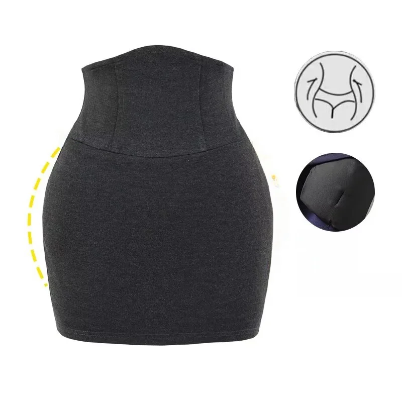 High Waist Bodycon Skirt Women's Sexy Tight Fit f-length with Plump Hip Pad Anti-exposure ort Skirt Commute Sle