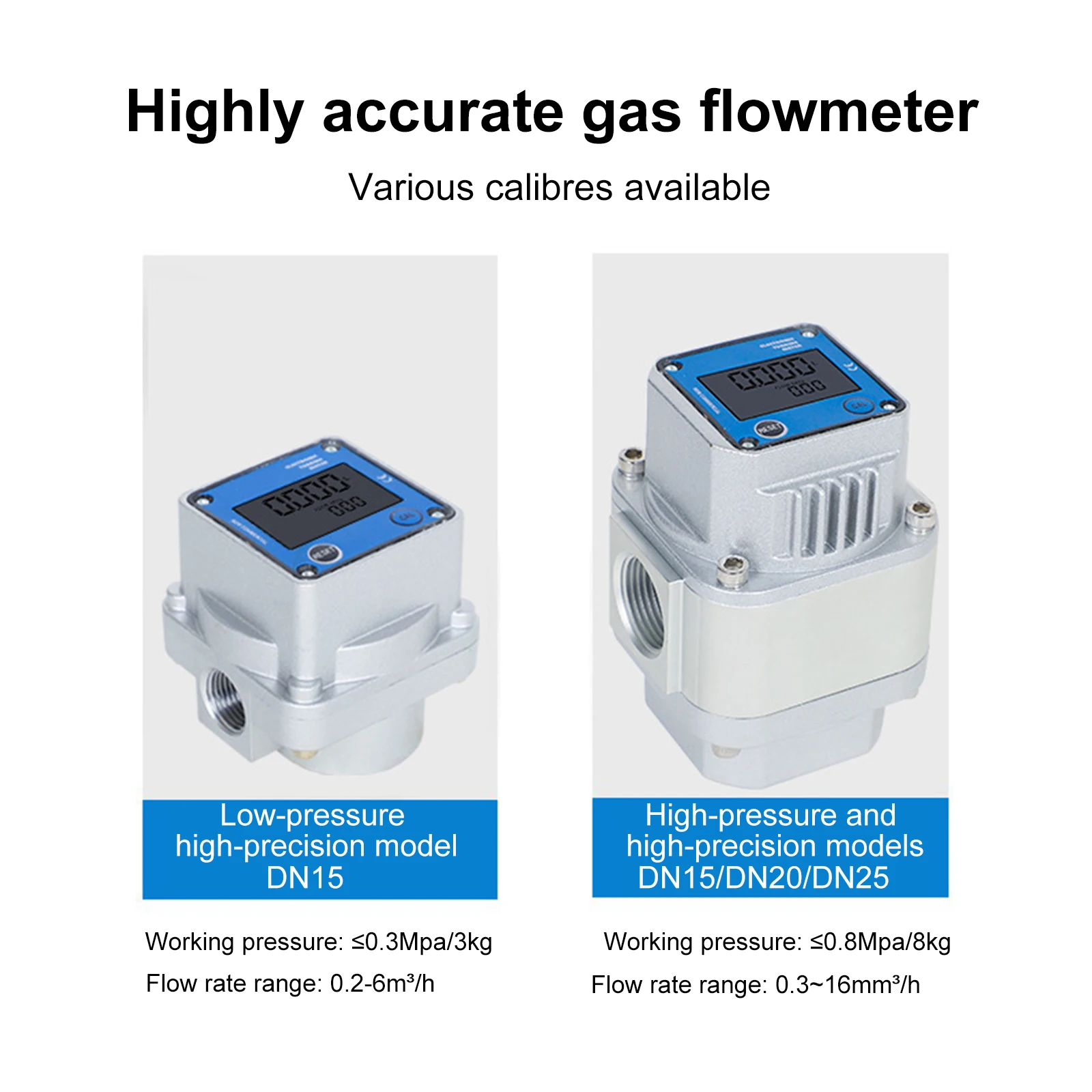 High-Precision Digital Gas Meter Roots Flow Meter & Digital Gas Meter of Industry-Grade Accurate Dn15/dn20/dn25 High Bearing 8KG