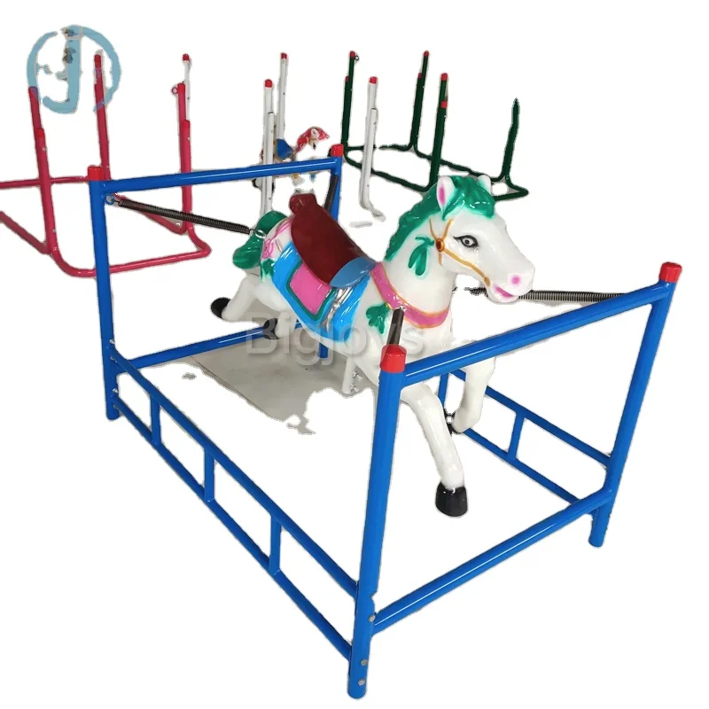 

Factory Price Cheap Outdoor Kids Cute Spring Horse Ride Amusement Park Equipment Kiddie Rides For Sale