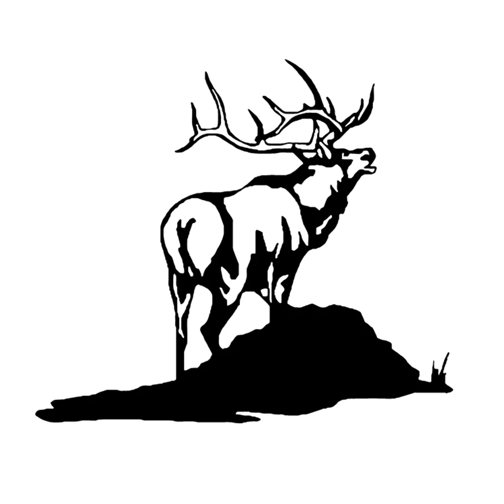 

Deer Mountain Landscape Vinyl Car Sticker Waterproof UV Resistant for SUV Truck Window Bumper Universal Fit Nature Design