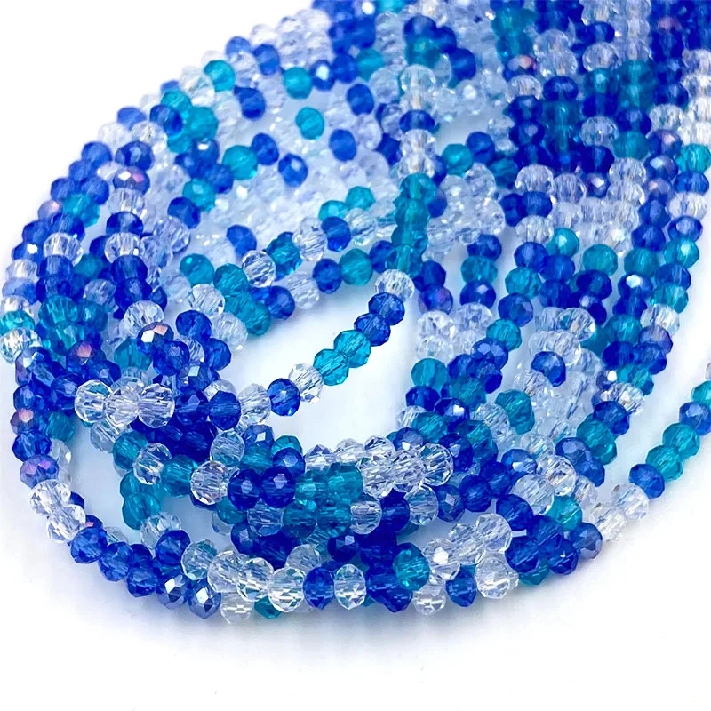 Rondelle Faceted 2mm Crystal Beads for Jewelry Making Loose Spacer Glass Beads DIY Earring Necklace Bracelet Accessories