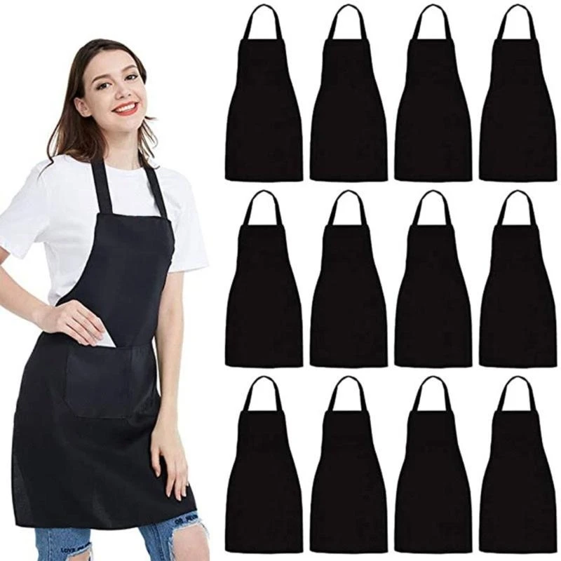 5ASD Kitchen Apron للرجال نساء يطبخون البستنة مئزر الطهي مع 2 جيب لتناول مطعم الشواء القهوة