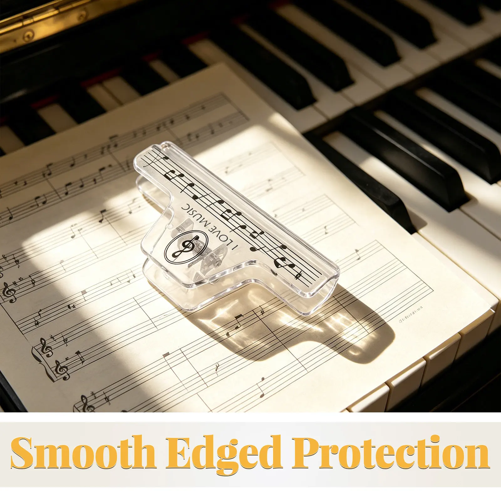 Extra Large Metal Sheet Music Holder Clip for Piano Guitar Violin Orchestra Band Rehearsal Practice Studio Notation Clamp