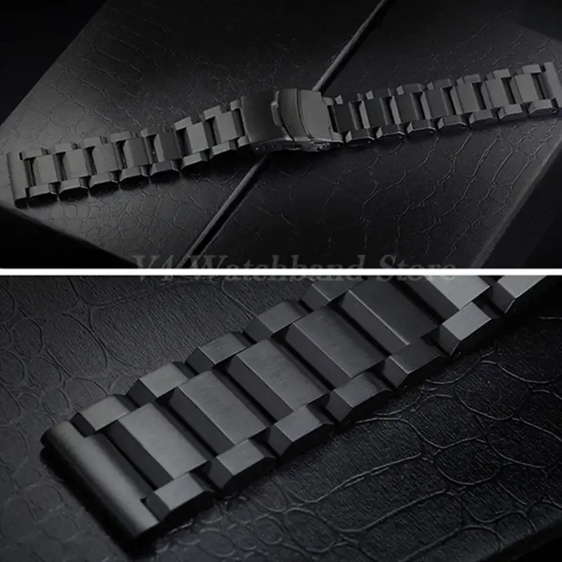 Luxury Wristband 18mm 20mm 22mm 24mm 25mm Solid Buckle Bracelet Metal Strap Stainless Steel Watchband for Samsung for Huawei