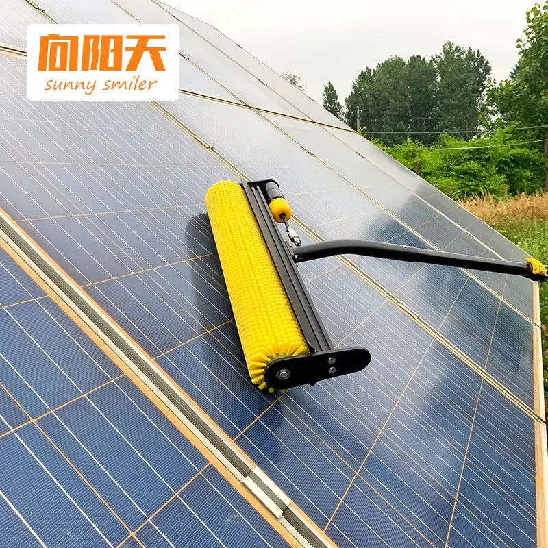 Sunnysmiler robot solar panel cleaning Rotating solar panel cleaning brush PV cleaning brush machine manufacturer