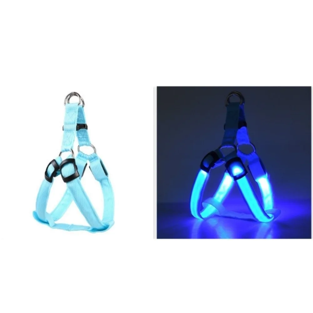 

Light Up LED Dog Harness Rechargeable Adjustable Luminous Pet Chest Strap Soft Flashing Dog Glowing Vest Outdoor Activities