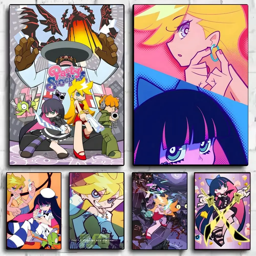 Anime P-Panty S-Stocking Garterbelt Poster Decorative Wall Sticker Mural Photo Print for Bedroom Living Room Hallway Home Decor