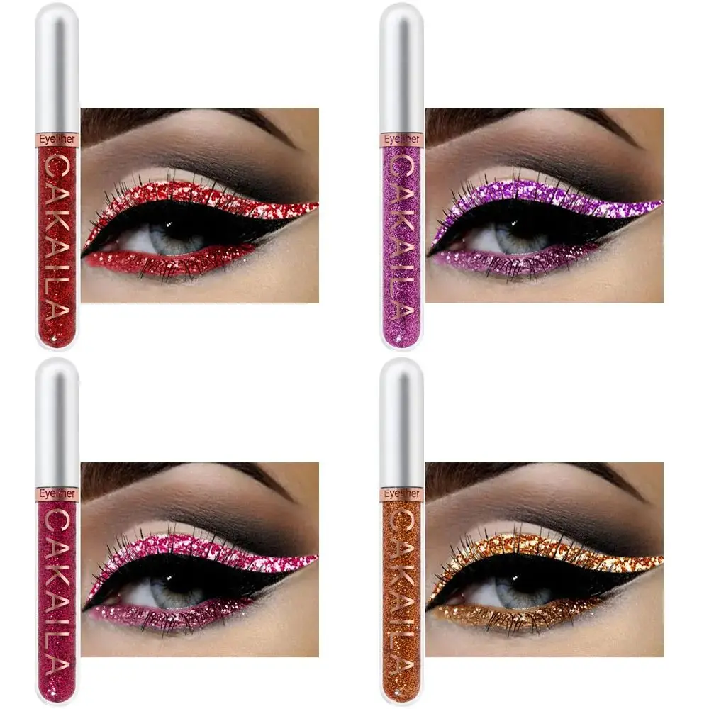 8 kolorów/pudełko matowy eyeliner w pisaku makijaż wodoodporny brokat kolorowy eyeliner w płynie ołówek szybkoschnący gładkie narzędzie kosmetyczne do powiek