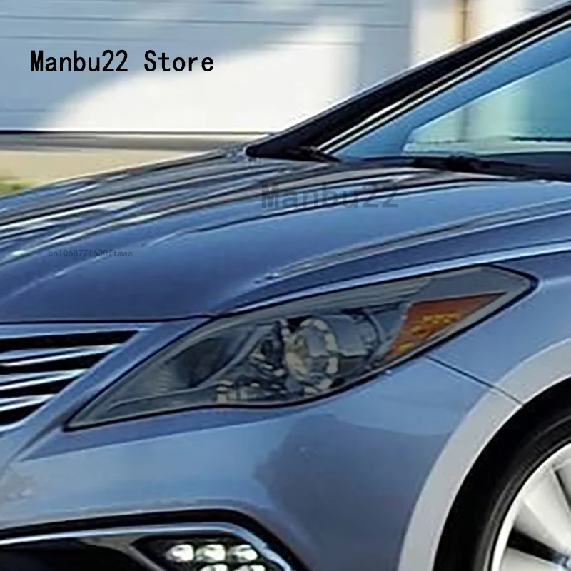 For Hyundai Azera 2012-2017Car Headlight Front Lamp Protective Film Vinyl Restoration Transparent Black TPU Sticker