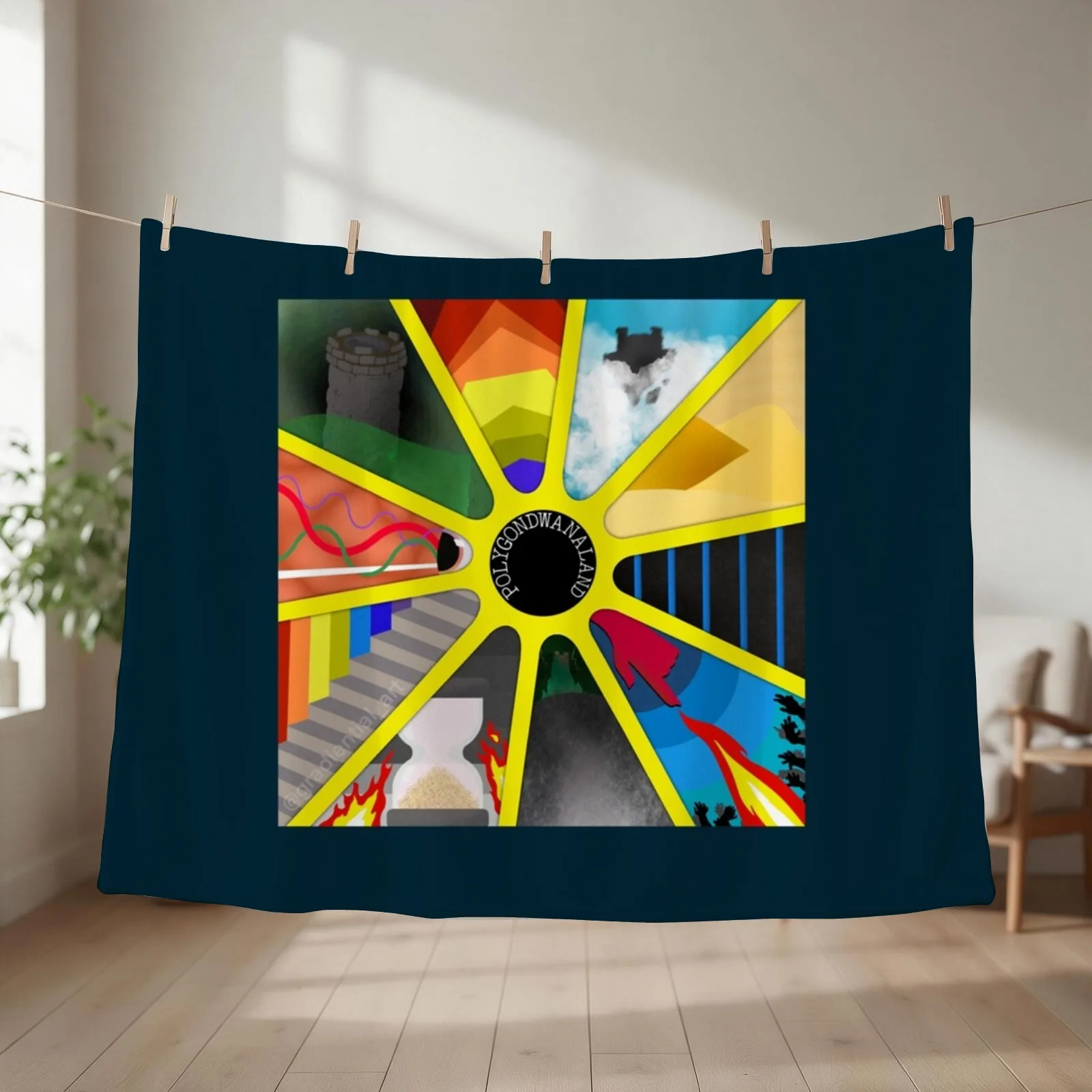 King Gizzard And The Lizard Wizard Polygondwanaland Minimal Cover Throw Blanket