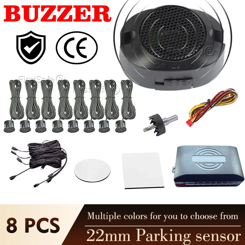 Car Parking Sensor Backup Radar Reversing Assistance Aid Kit with Audio Buzzer Alarm Parking Radar System Car Parking Sensors