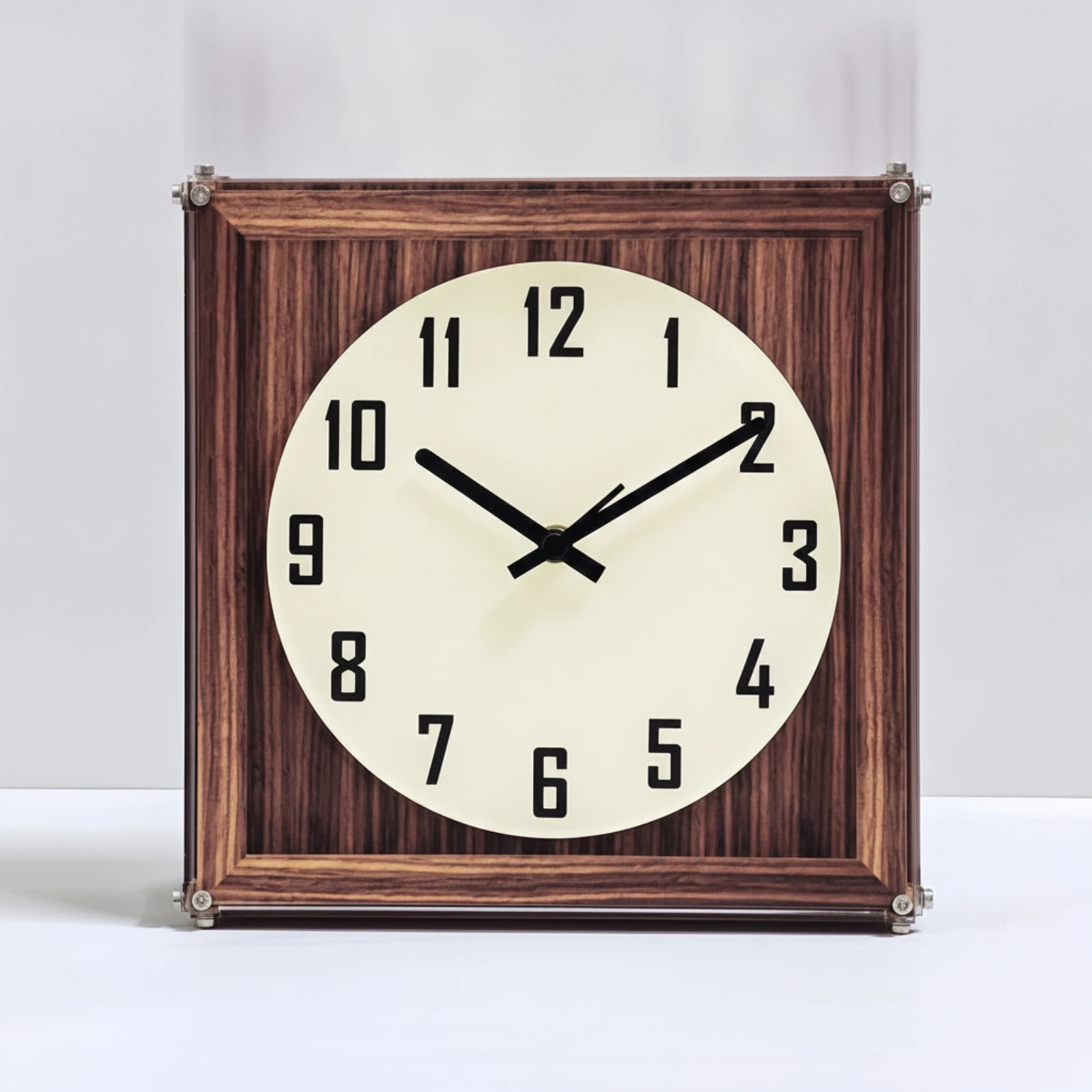 Decorative Wall Clock with Arabic Numerals Non-Ticking Wall Clock with Acrylic Frame Timepiece Modern Minimalist for Study