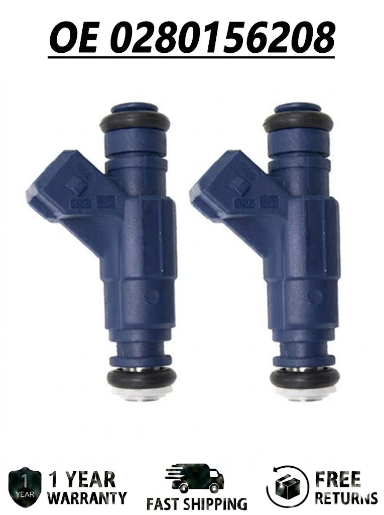 

2pcs Fuel Injectors for Polaris Ranger 700 800 Crew XP, Replacement Part 1202863, High-Performance 4-Hole Nozzle Set