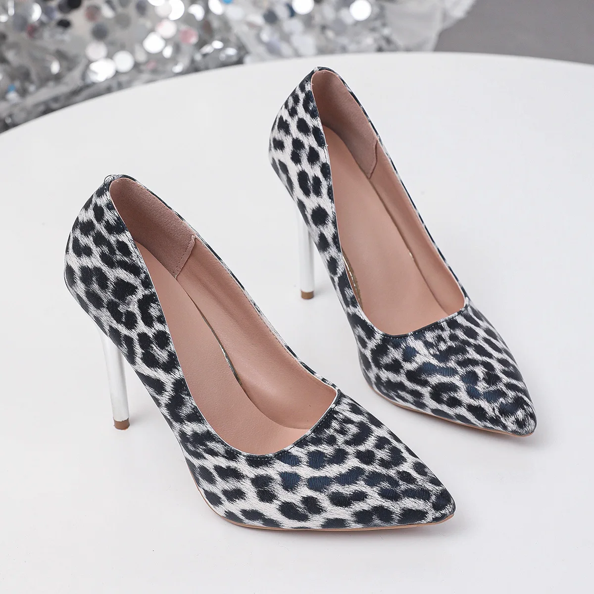 Women Pumps 2024 New Autumn Sexy Leopard Luxury High Heels Shoes for Women Elegant Office Pointed Toe Luxury High Heels Women image 6