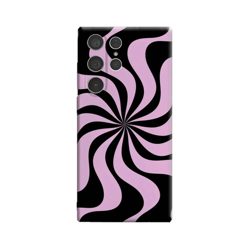 Custodia per telefono Swirl Hue per Samsung Galaxy S25 Ultra S24 S23 Ultra Plus Cover posteriore lucida a doppio strato