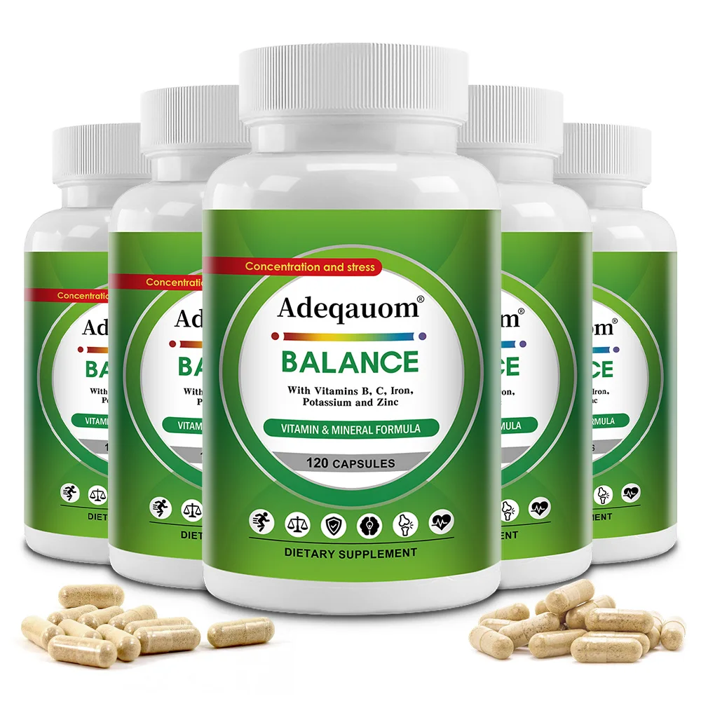 Iron Supplement Capsules - Increase Energy, Reduce Fatigue, Improve Immunity and Brain Health, Non-GMO