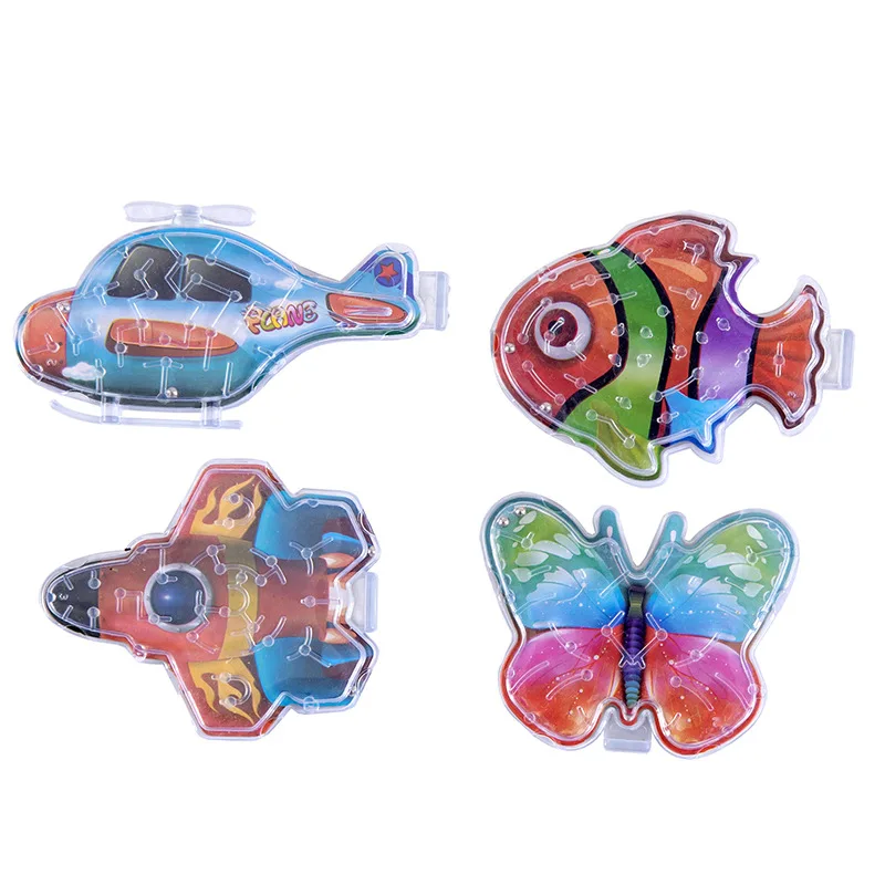 20Pcs Cute Mix Mini Airplane Butterfly Beads Maze Puzzle Toys for Kids Birthday Party Favors Goodie Bags School Reward Pinata