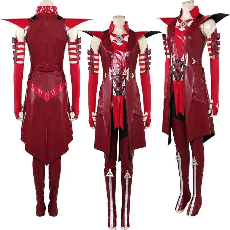 

Алая потому что ведьма косплей боевая одежда маскировка из фильма красный костюм костюм платье брюки женская карнавальная праздничная одежда на Хэллоуин