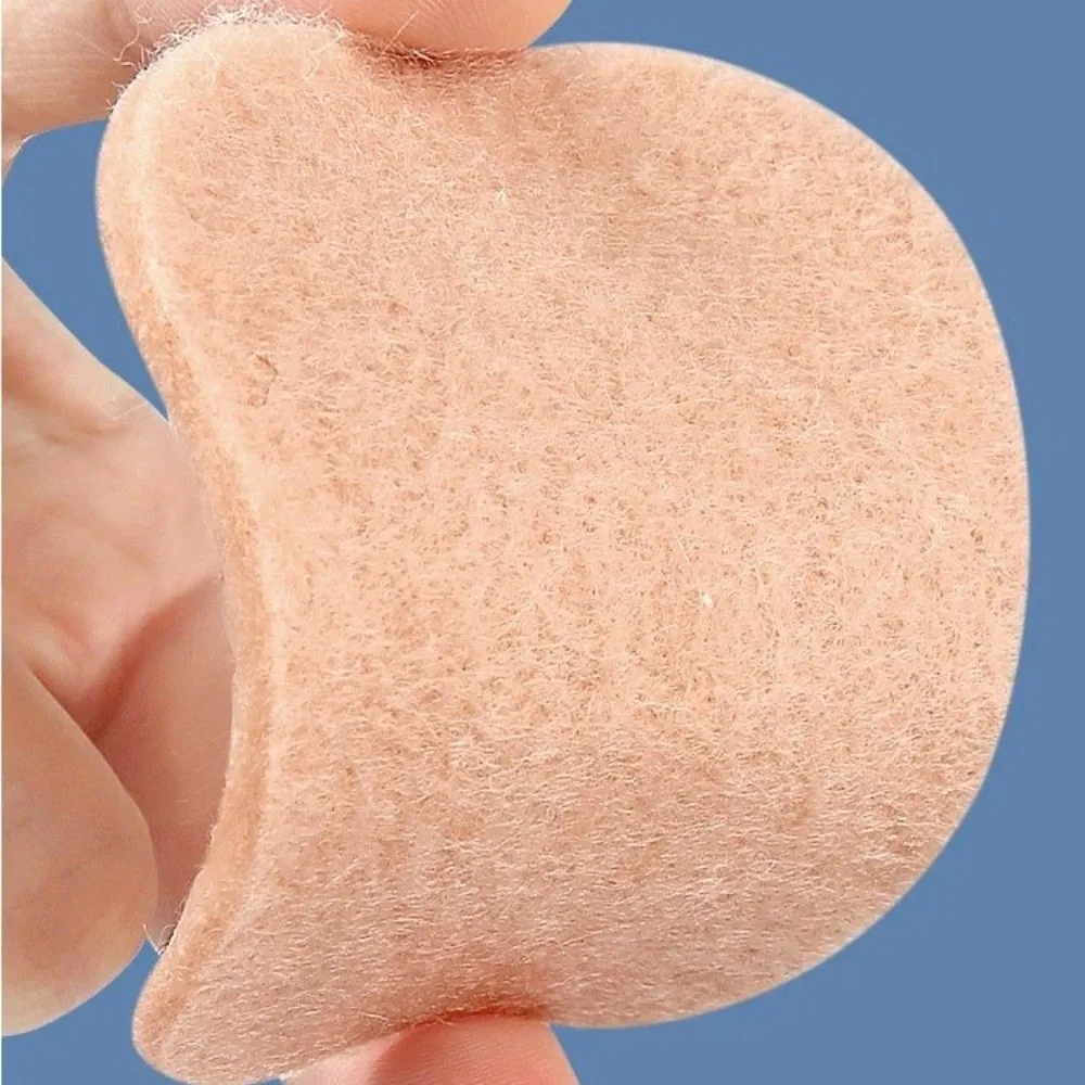 1Pair Portable Soft Rebound Felt Tongue Patch Self-adhesive Anti-wear Anti Slip Tongue Pad Shoe Loose Patch Women