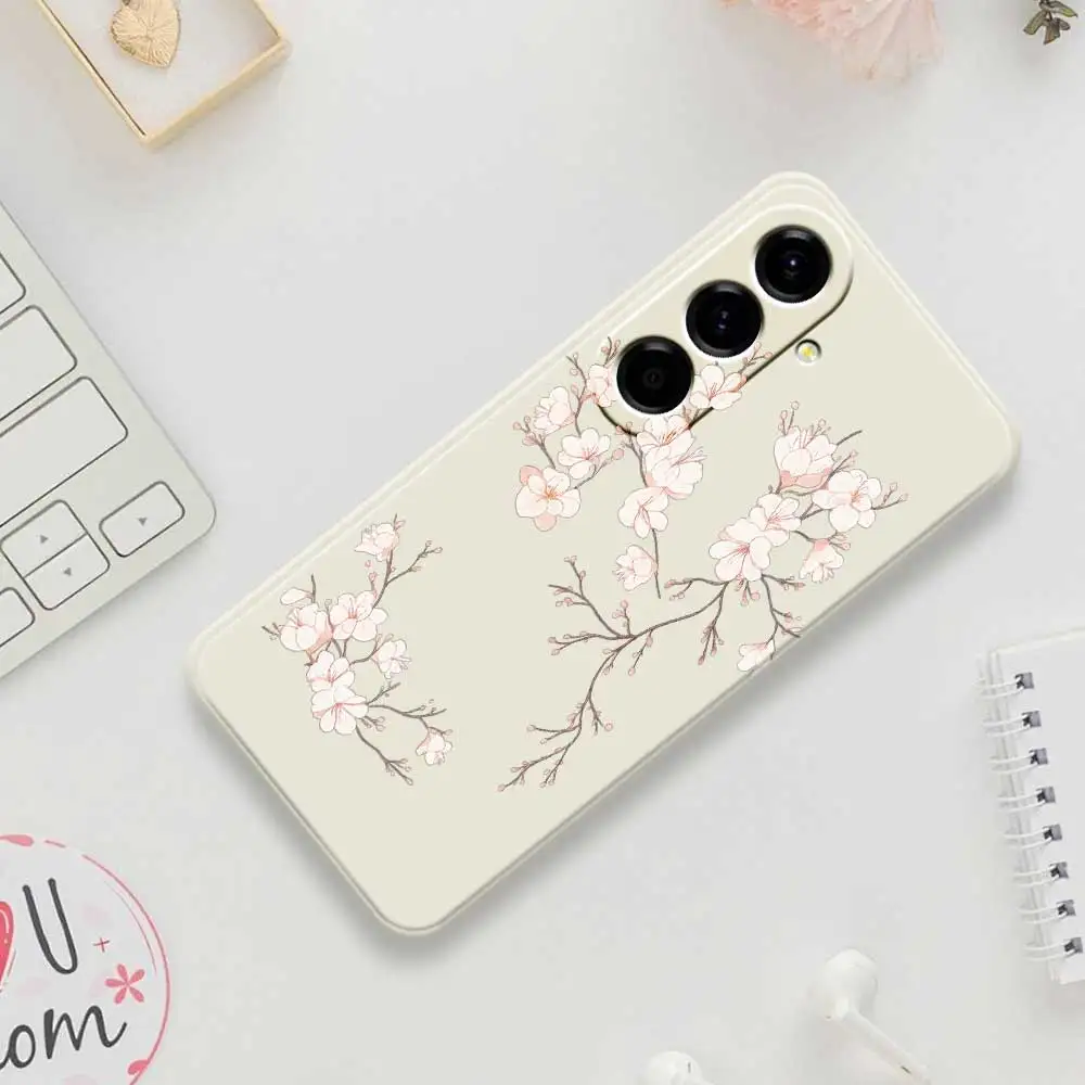 

Весенний чехол для телефона с цветком вишни для Samsung Galaxy S25 S24 S23 S22 S21 S20Ultra Plus S10Plus S24FE S23FE S22FE S21FE Soft Cover