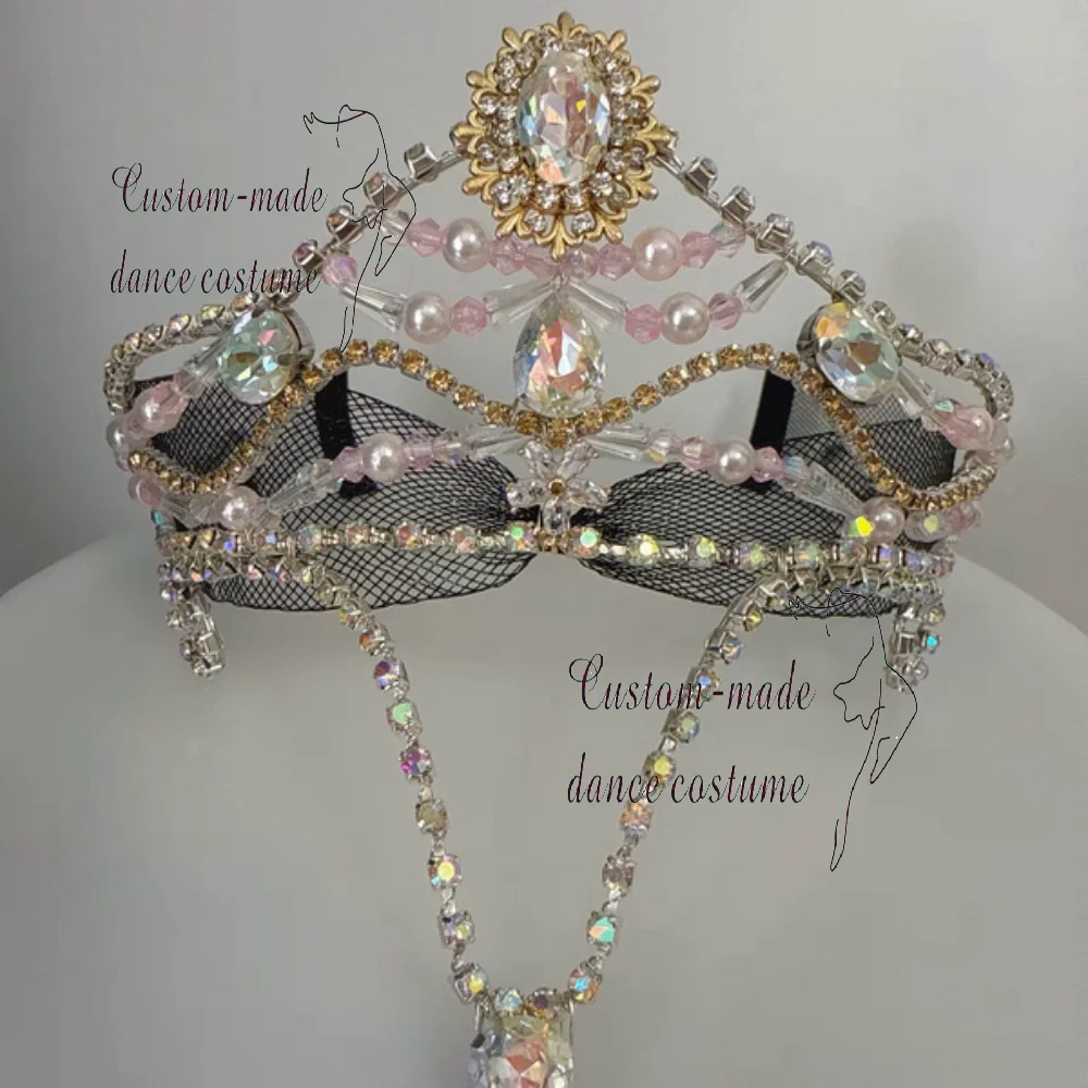 Integrierte Krone mit Ballett-Kopfbedeckung, Krone der Morgengöttin, rosa Dornröschen, lila Quecksilberfee