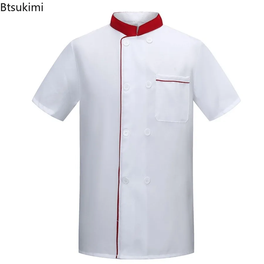Chef Top Catering Cooking Clothes Long Sleeves Chef Uniform for Work Catering Kitchen Chef Jacket Men and Women Hotel Workwear