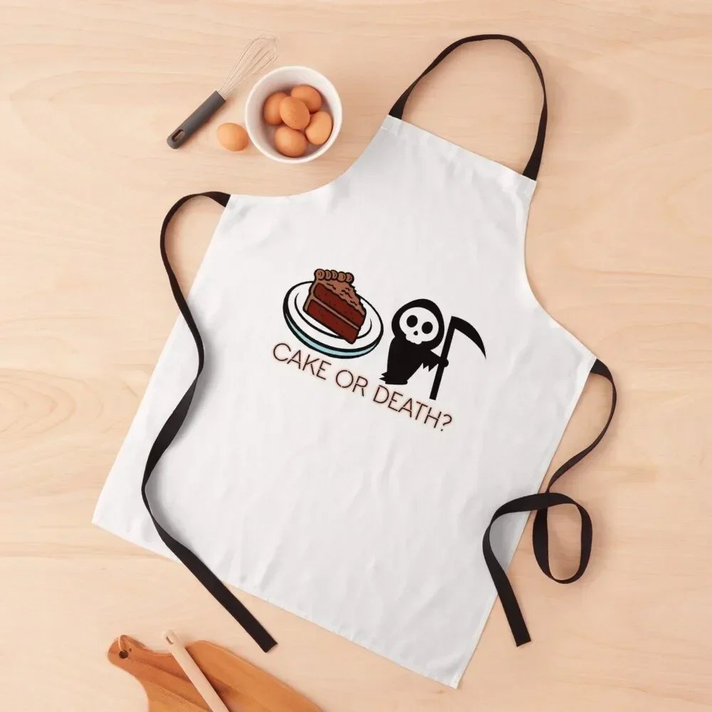 Cake or Death Apron Kitchens Men useful gadgets for home Chef Accessories Apron