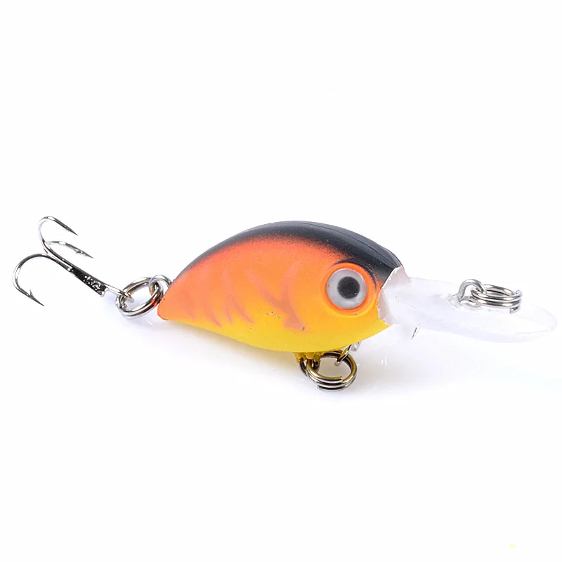 

Hot sale 5.2cm/3.8g 5 Colors 3D Lure Eyes Hook ABS Floating bait Hard Bait Fishing lure Crank Lures