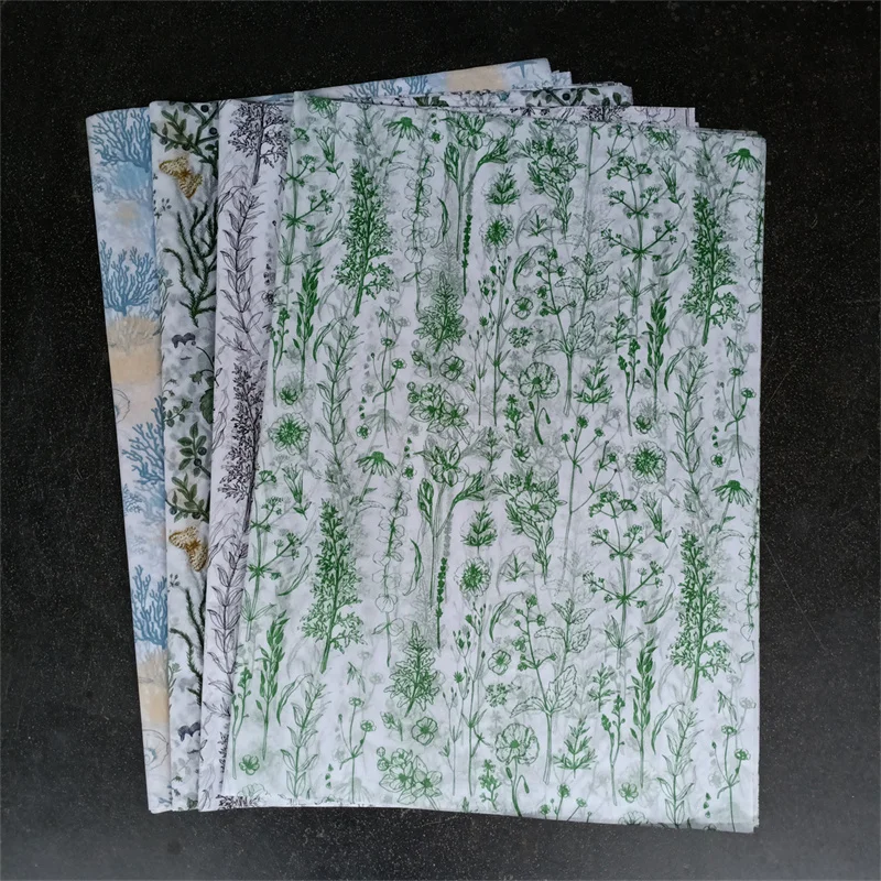 20 Sheets Green Leaves Tissue Paper Sheets,14x20in Botanical Printed Leaf Wrapping Paper for Wrapping Gifts Birthday Festival