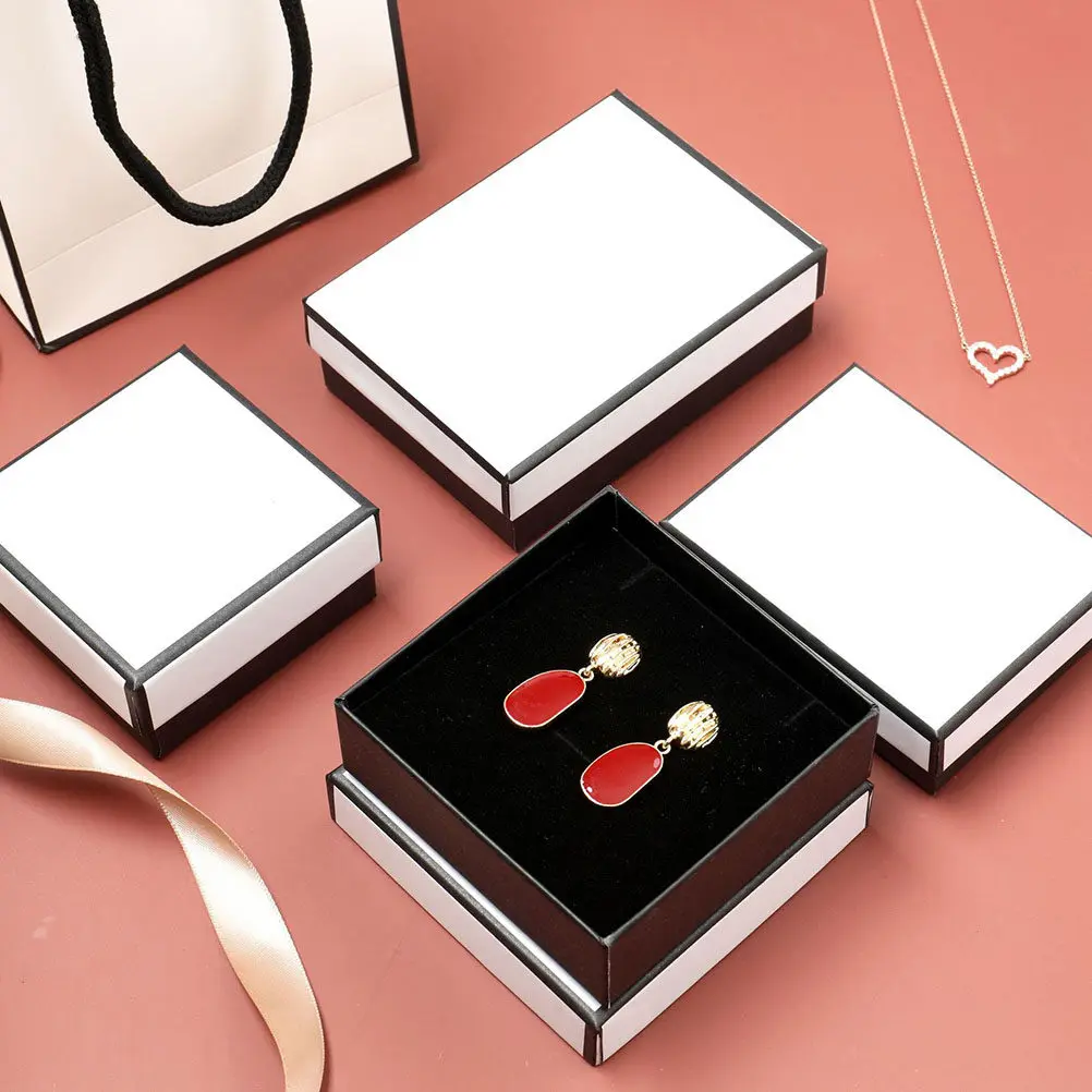 6Pcs Jewelry Gift Boxes Small Ring Necklace Earring Storage Organizer Compact Portable Display Case Neat Jewelry Packaging