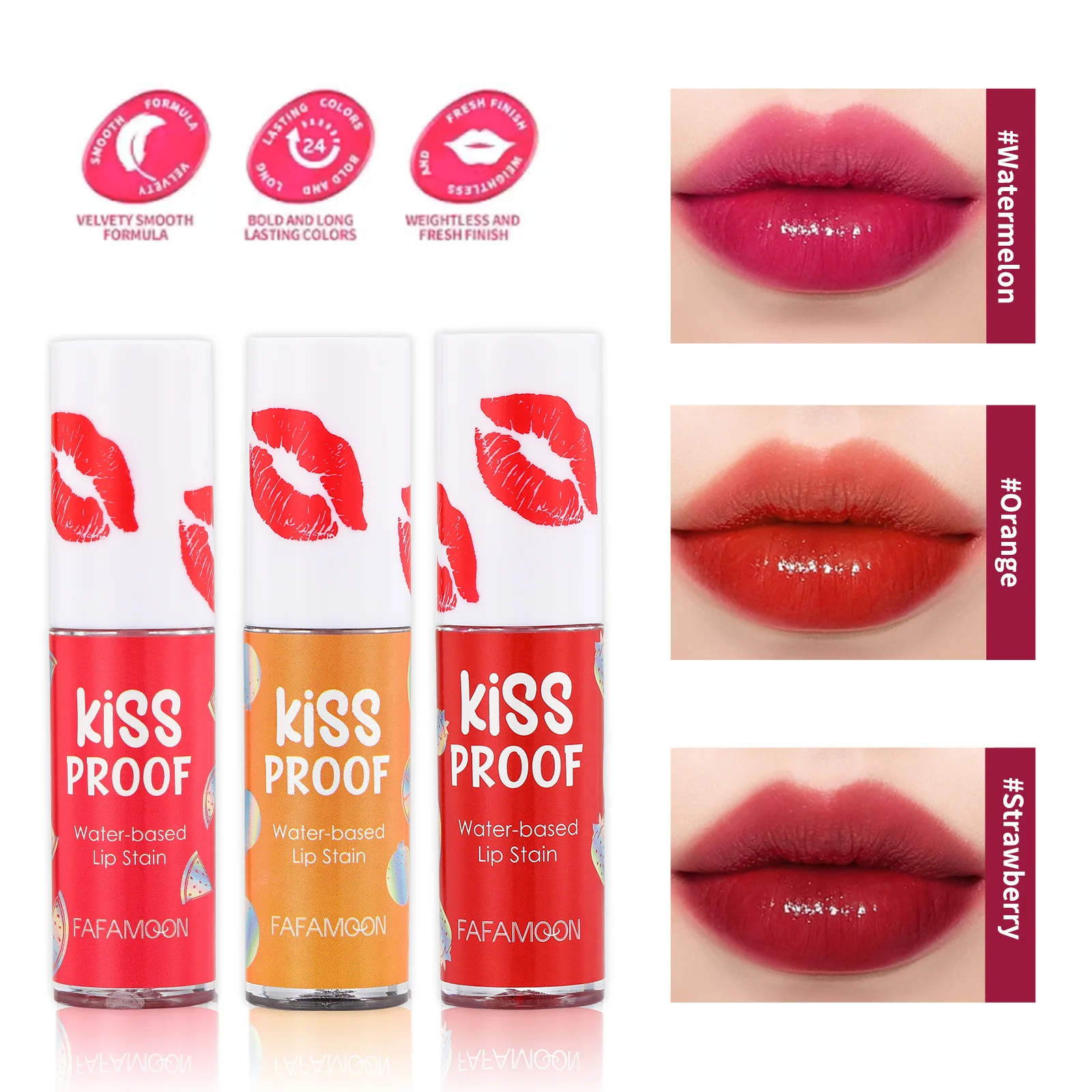 Tint Dyeing Liquid Lipstick and Blush 2 in 1 Waterproof Mirror Lip Gloss Water Lip Tint Non appiccicoso Lip Eye Cheek Makeup Cosmetic