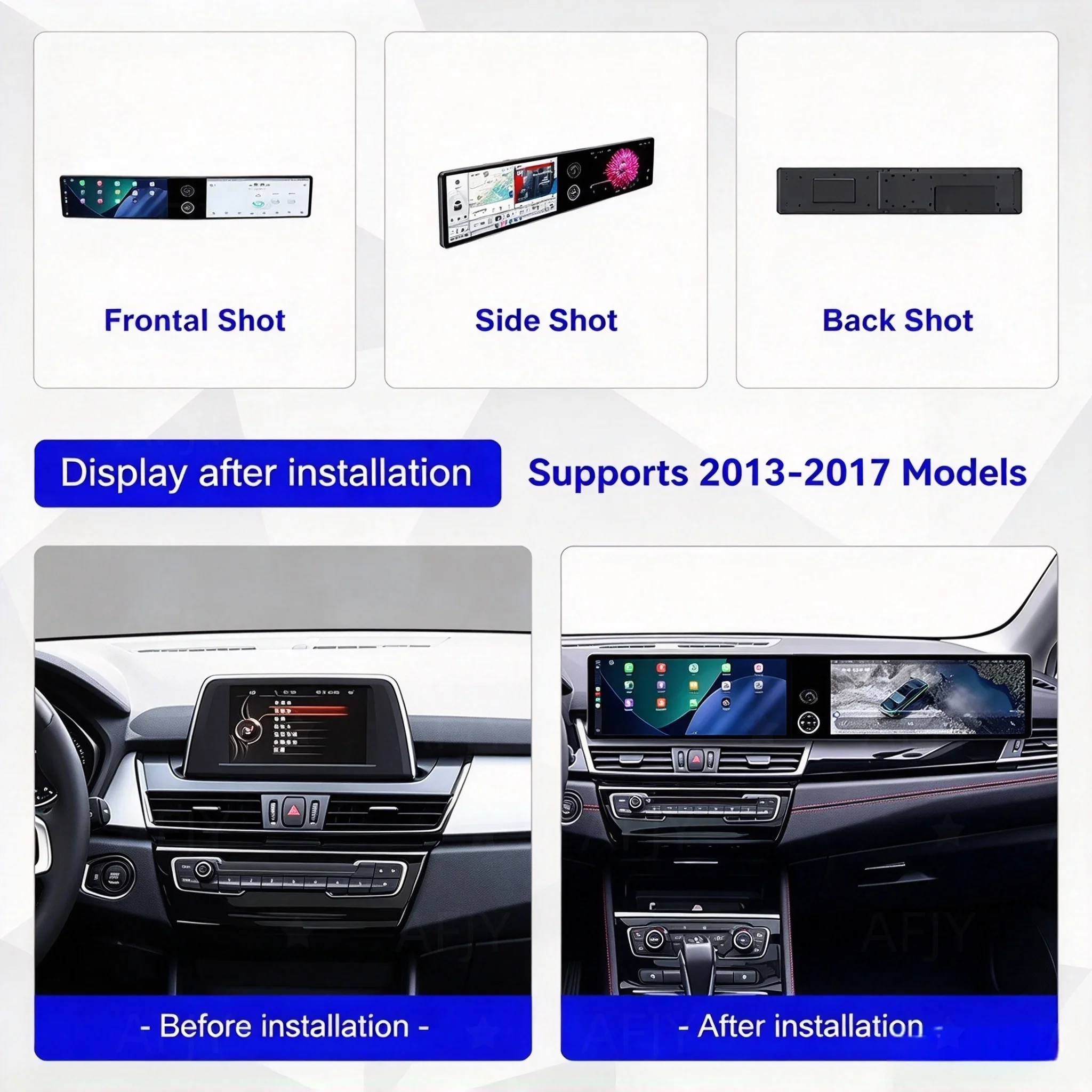 Dual 12.3 Inch Touch Screen For BMW 2 Series Touring NBT 2013-2017 Android 13 Car Radio Wireless Carplay GPS Stereo Head Unit