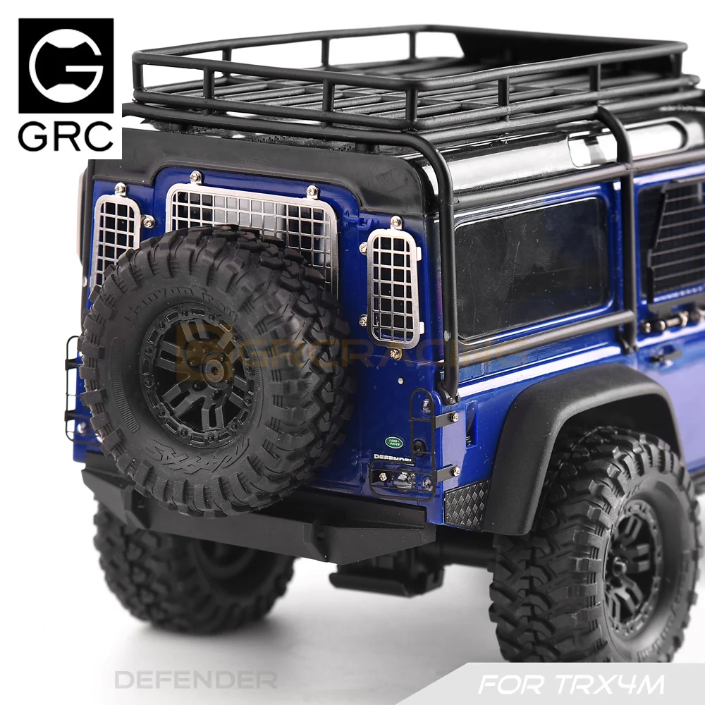 GRC for Trx4m Defender Upgrade Option Parts TRX4M Stainless Steel Taillight Cover Network  #G178ZS/B