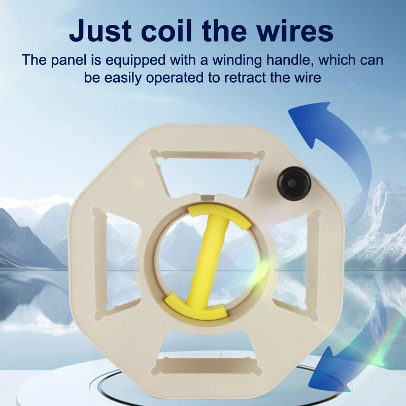 Portable Plastic Wire Winding Reel Cable Storage Rolling Disc Household Line Organizer Tool