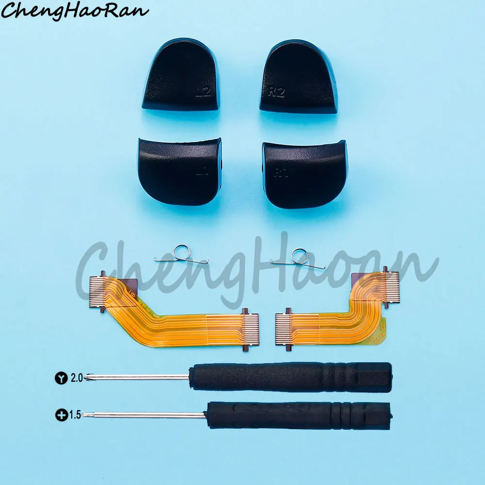 트리거 단추 용수철 및 리본 플렉스 케이블, PS5 V1.0 L1 R1 L2 R2, PS5 게임 패드 컨트롤러 수리 교체 액세서리, 1 세트