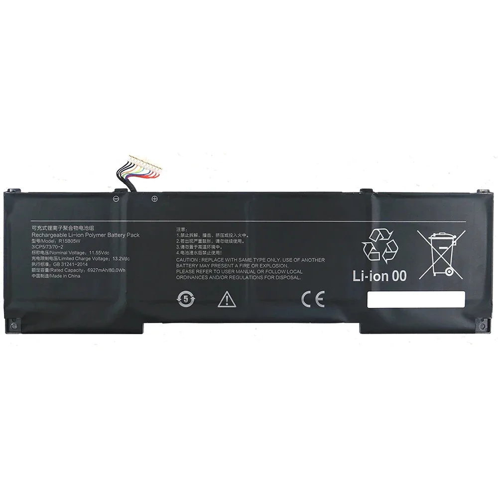 Imagem -03 - Bateria do Portátil para Xiaomi Pro X15 R15b05w 11.55v 80wh 3icp5 73 702 Novo Original